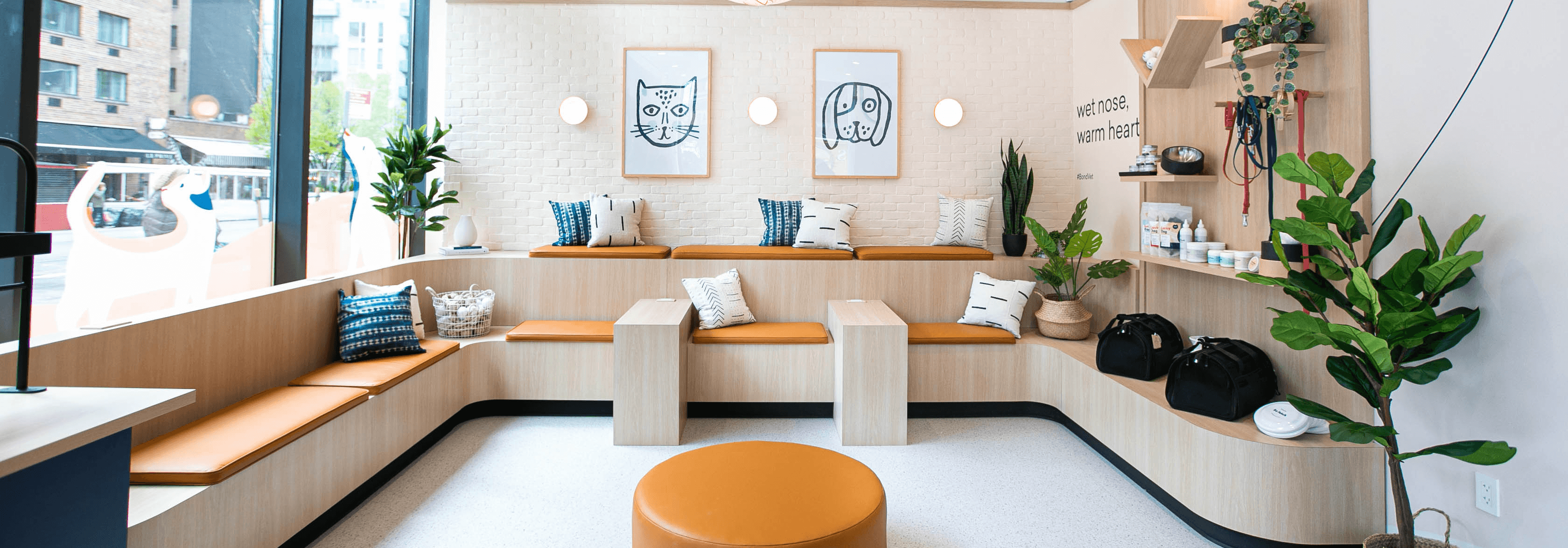 Lobby of a Bond Vet clinic